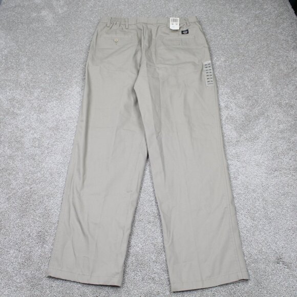 Dockers Chino Pants NWT Mens 38x30 Beige Pleated Stretch Waistband Straight Leg - Picture 5 of 13